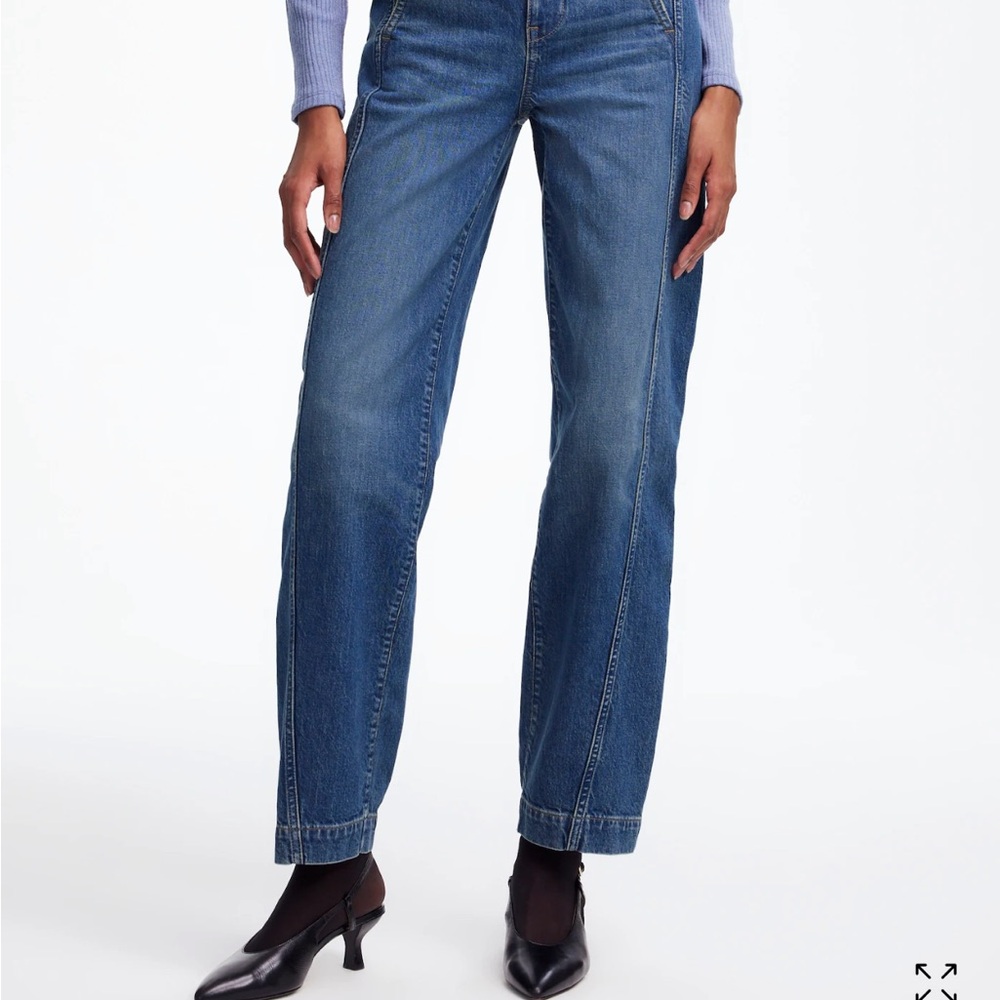 NWT Madewell TAPERED DENIM TROUSERS IN CONCHO WASH, size 26 - Picture 3 of 10